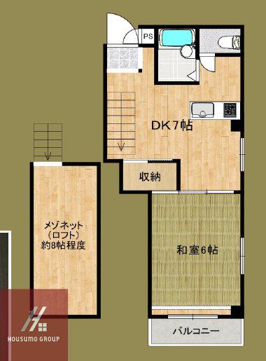 メゾンド紫香(1DK/3階)の間取り写真