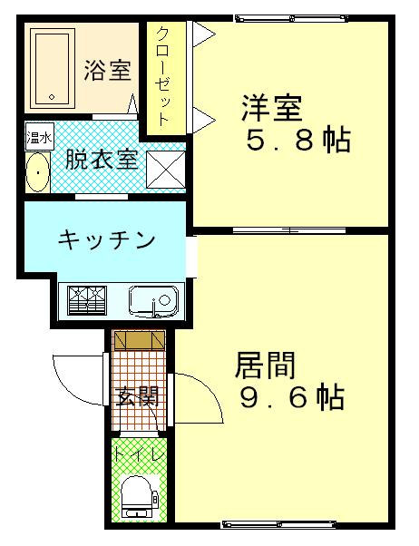 リバティみわポート(1LDK/3階)の間取り写真