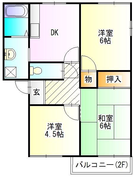 エクセルメゾン(3DK/1階)の間取り写真