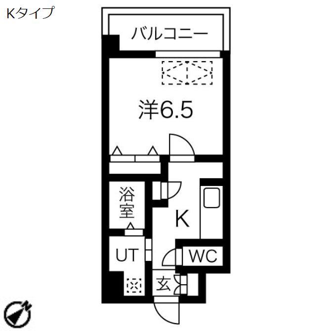 スプランディッド新大阪DUE(1K/7階)の間取り写真