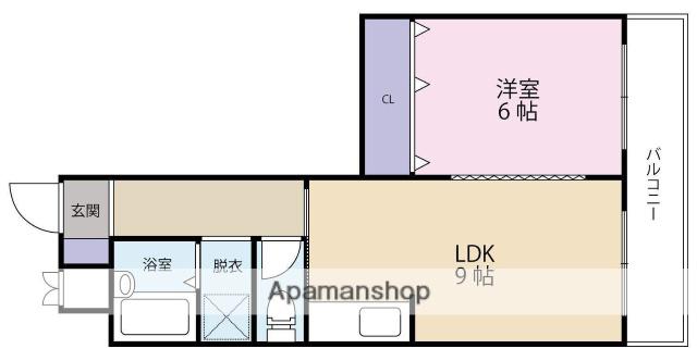 宮本ビル(1LDK/3階)の間取り写真