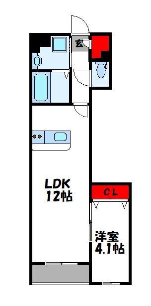 グランステージ宇美駅前(1LDK/3階)の間取り写真
