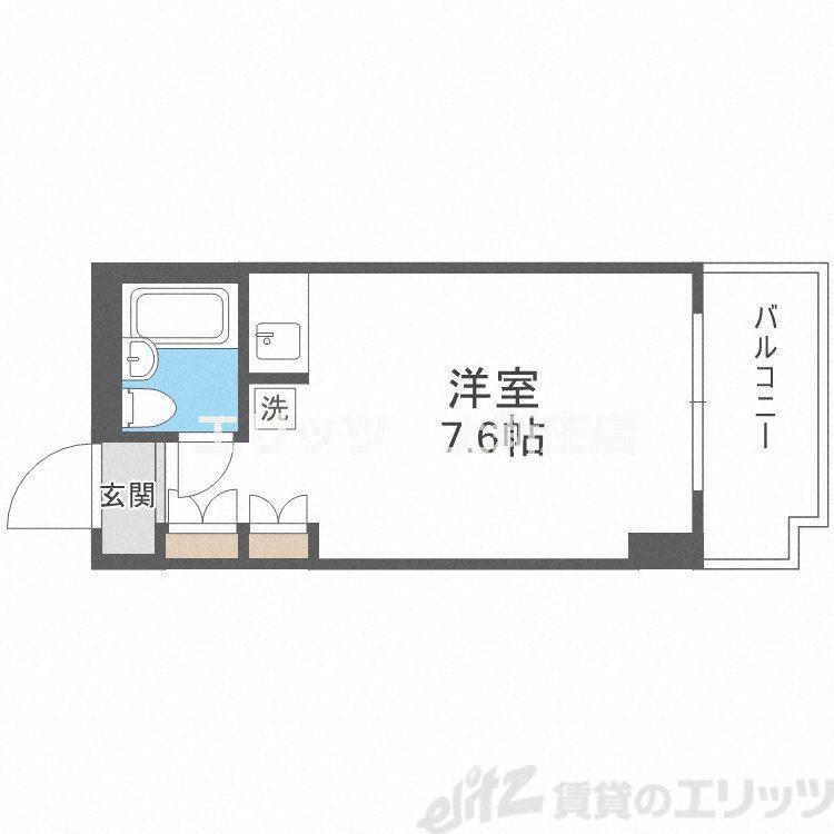 メゾン第5新大阪(ワンルーム/9階)の間取り写真