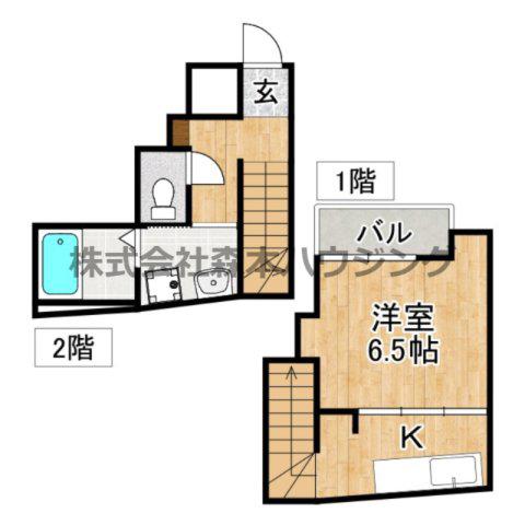 メゾンバニー NO3(1K/1階)の間取り写真
