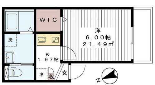 ユーフォリア船橋(1K/1階)の間取り写真