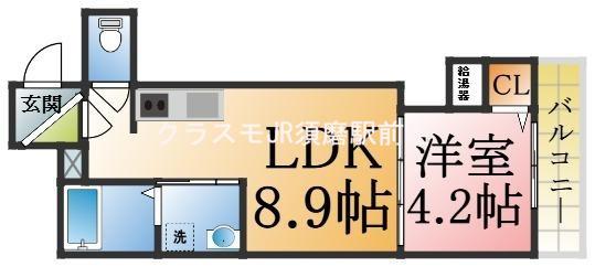アンドフェリス(1LDK/2階)の間取り写真