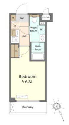 SHOKEN RESIDENCE横浜鶴見II(1K/4階)の間取り写真