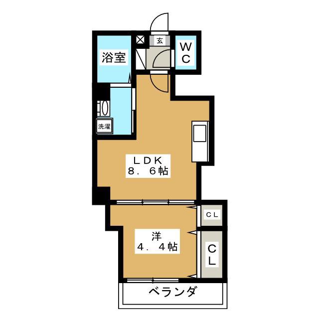 プレジオII(1LDK/1階)の間取り写真