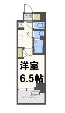 プレサンス 梅田北 ディア(1K/7階)の間取り写真