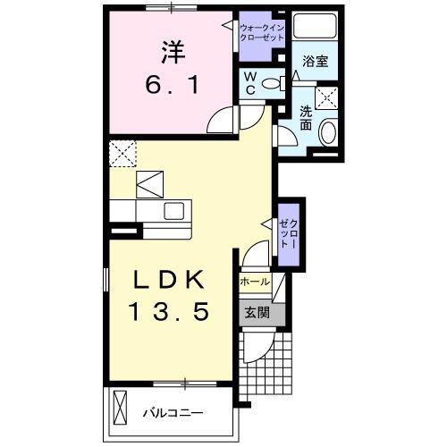 サニーレジデンスA(1LDK/1階)の間取り写真