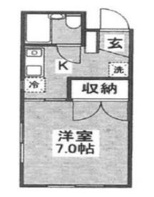 シンコー第二ビル(1K/2階)の間取り写真