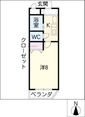 SEASIDE CITY(1K/3階)の間取り写真