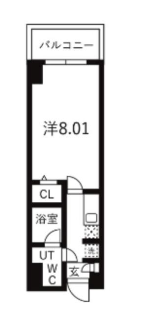 アルファコート蕨3(1K/4階)の間取り写真