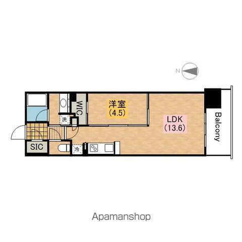 OPUS RESIDENCE SHINSAIBASHI SOUT(1LDK/10階)の間取り写真