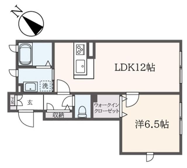 VALT HEITZ ZEN I(1LDK/1階)の間取り写真