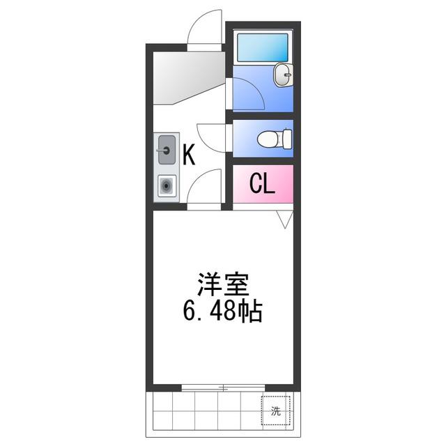 YMDチセ(1K/1階)の間取り写真