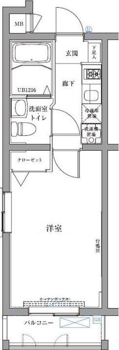 エスパシオ西高島平(1K/3階)の間取り写真