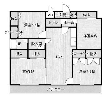 アレックス若園(4LDK/2階)の間取り写真