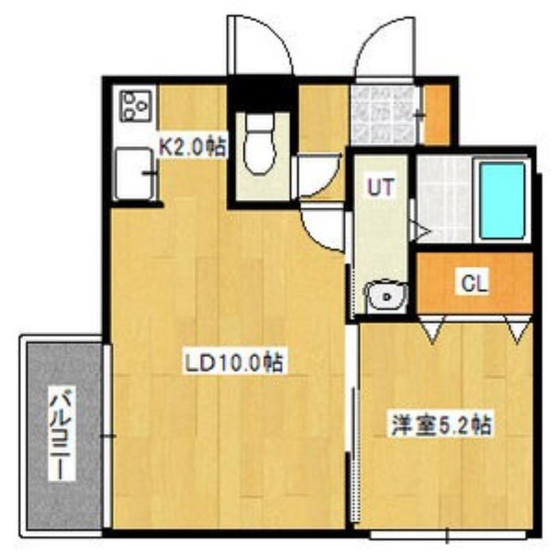 A BOND イースト(1LDK/4階)の間取り写真