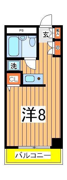 SKヴィラⅡ(ワンルーム/6階)の間取り写真