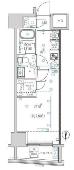 アルテシモ コルソ(1K/8階)の間取り写真