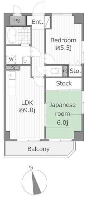 シェ・ソワ並木(2LDK/2階)の間取り写真