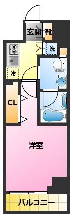 レアライズ武蔵小杉II(1K/3階)の間取り写真
