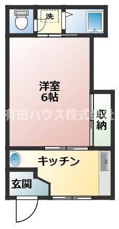 タチバナ荘 第一(1DK/2階)の間取り写真