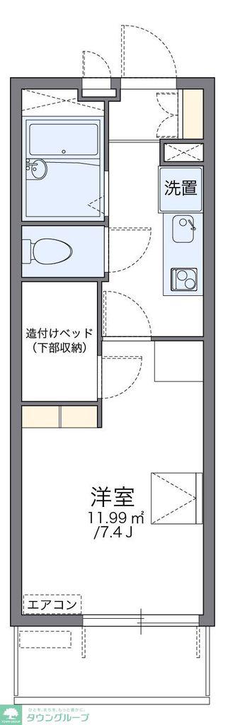 レオパレスイーストヒルズ(1K/2階)の間取り写真