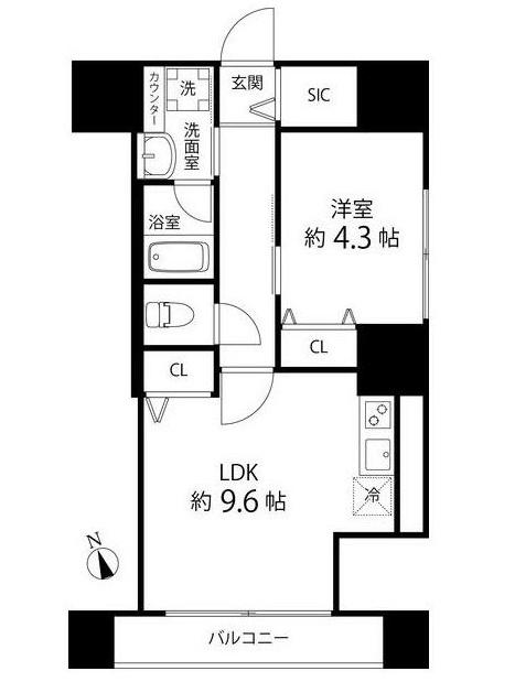 TS GARDEN東陽町(1LDK/1階)の間取り写真