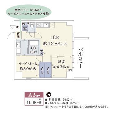 WOOD RIVER 新大阪(1SLDK/3階)の間取り写真
