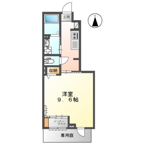 2020(1K/1階)の間取り写真