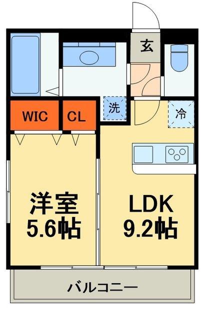 グランソラージュ(1LDK/2階)の間取り写真
