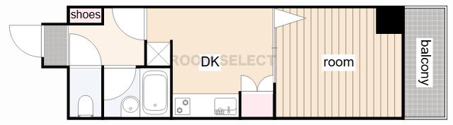 グロリアス本山(1DK/1階)の間取り写真
