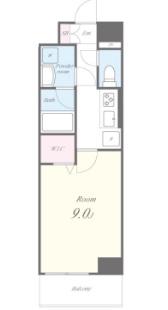 MAISON DE GRAND MARAIS(1K/6階)の間取り写真