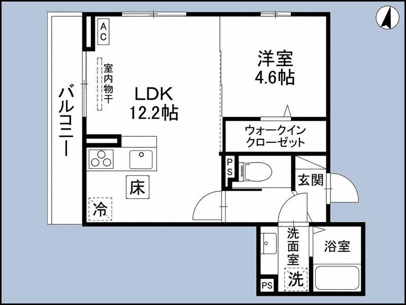 CRESTA(1LDK/2階)の間取り写真