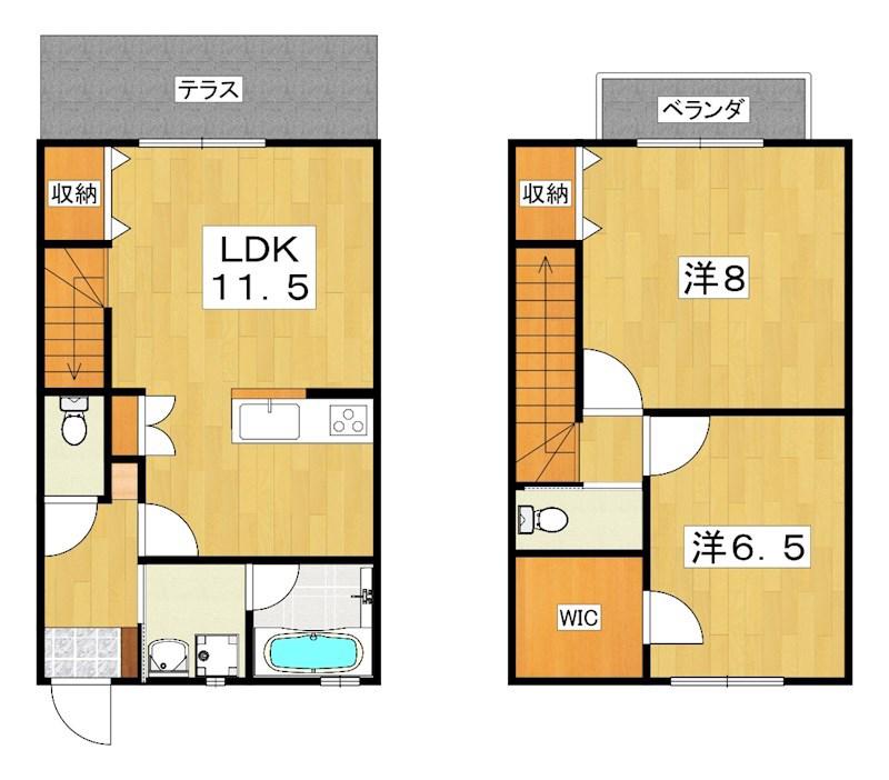シャーンティIII(2LDK/1階)の間取り写真