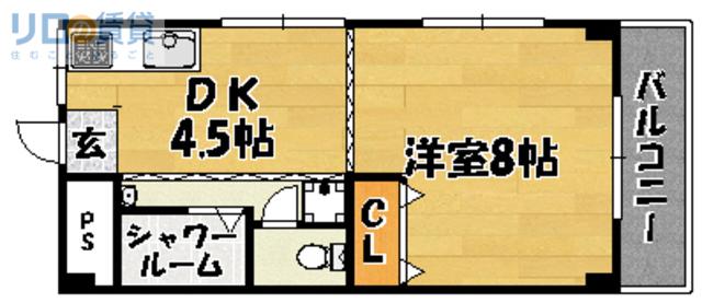 第3豊晃マンション(1K/4階)の間取り写真