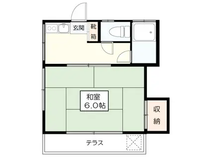 イーハイム(1K/1階)の間取り写真