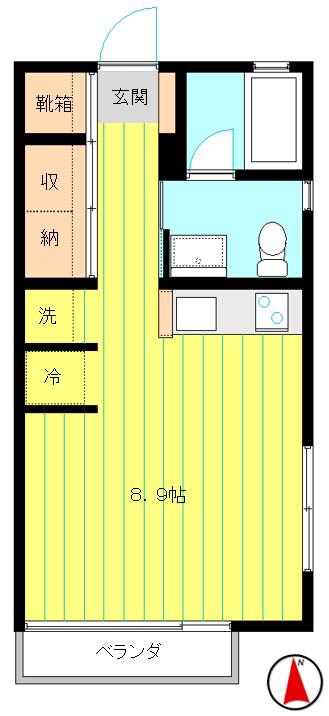 APARTMENT高井戸(ワンルーム/1階)の間取り写真