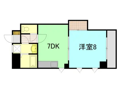 NAOビル(1DK/3階)の間取り写真
