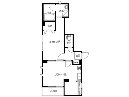 メゾン・ド・HIROIII(1LDK/1階)の間取り写真
