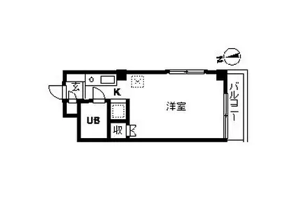 ニューカリヤビル(ワンルーム/1階)の間取り写真