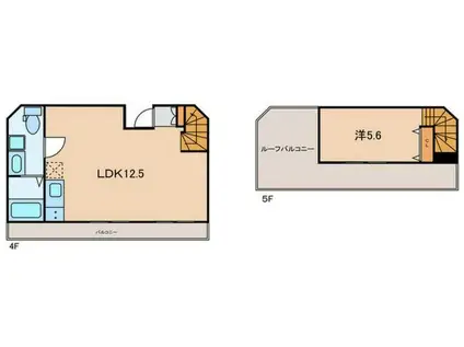 PASSAGE 白金(1LDK/4階)の間取り写真