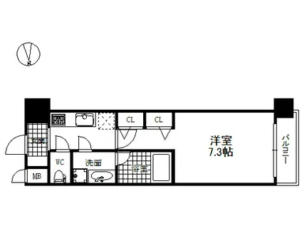 スプランディッド神戸北野(1K/14階)の間取り写真
