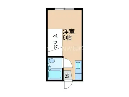 中村アパート(ワンルーム/2階)の間取り写真