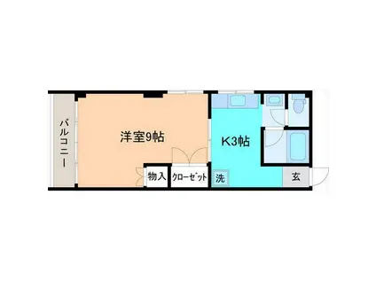 フレッサ(1K/3階)の間取り写真