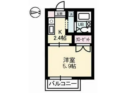 フルハウスキムラ(1K/1階)の間取り写真