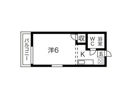 ホザーナアサヒ(ワンルーム/1階)の間取り写真