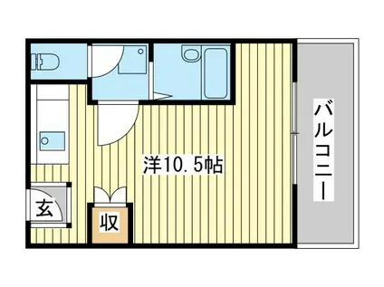 ＪＲ姫新線 播磨高岡駅 徒歩29分 2階建 築53年(ワンルーム/1階)の間取り写真